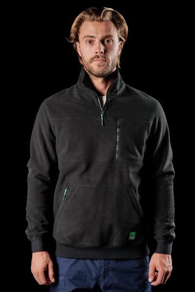 Half zip fleece with on sale pockets