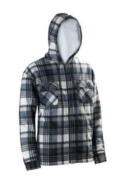 Check Sherpa Hooded Jacket