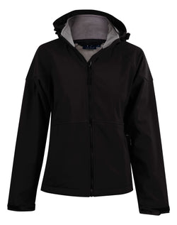 JK34 Winning Spirit Ladies Soft Shell Hooded Jacket