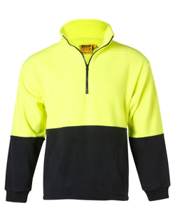 SW07 Hi Vis 1/2 Zip - 2 Tone Polar Fleece