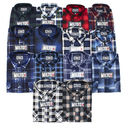 Milton Half Button Flannelette Shirts